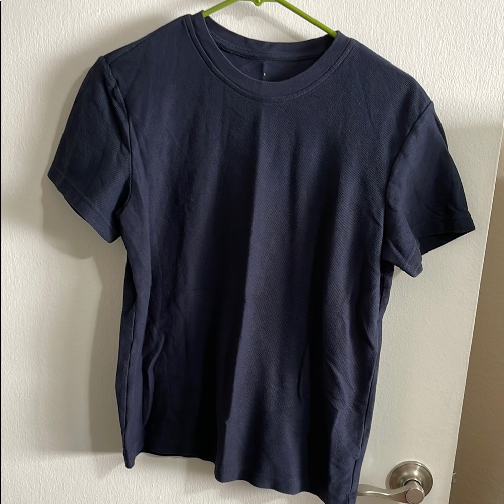 Everlane 100% cotton ribbed navy t-shirt, size Small